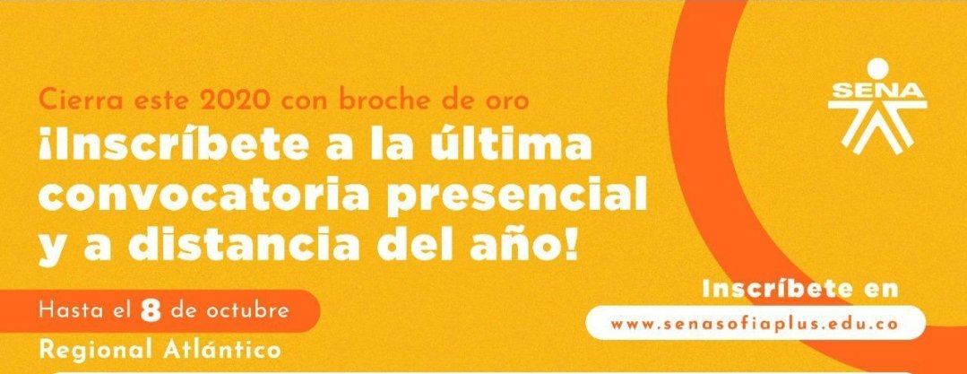 Inscripciones para estudiar en el SENA se extienden hasta el 8 de octubre